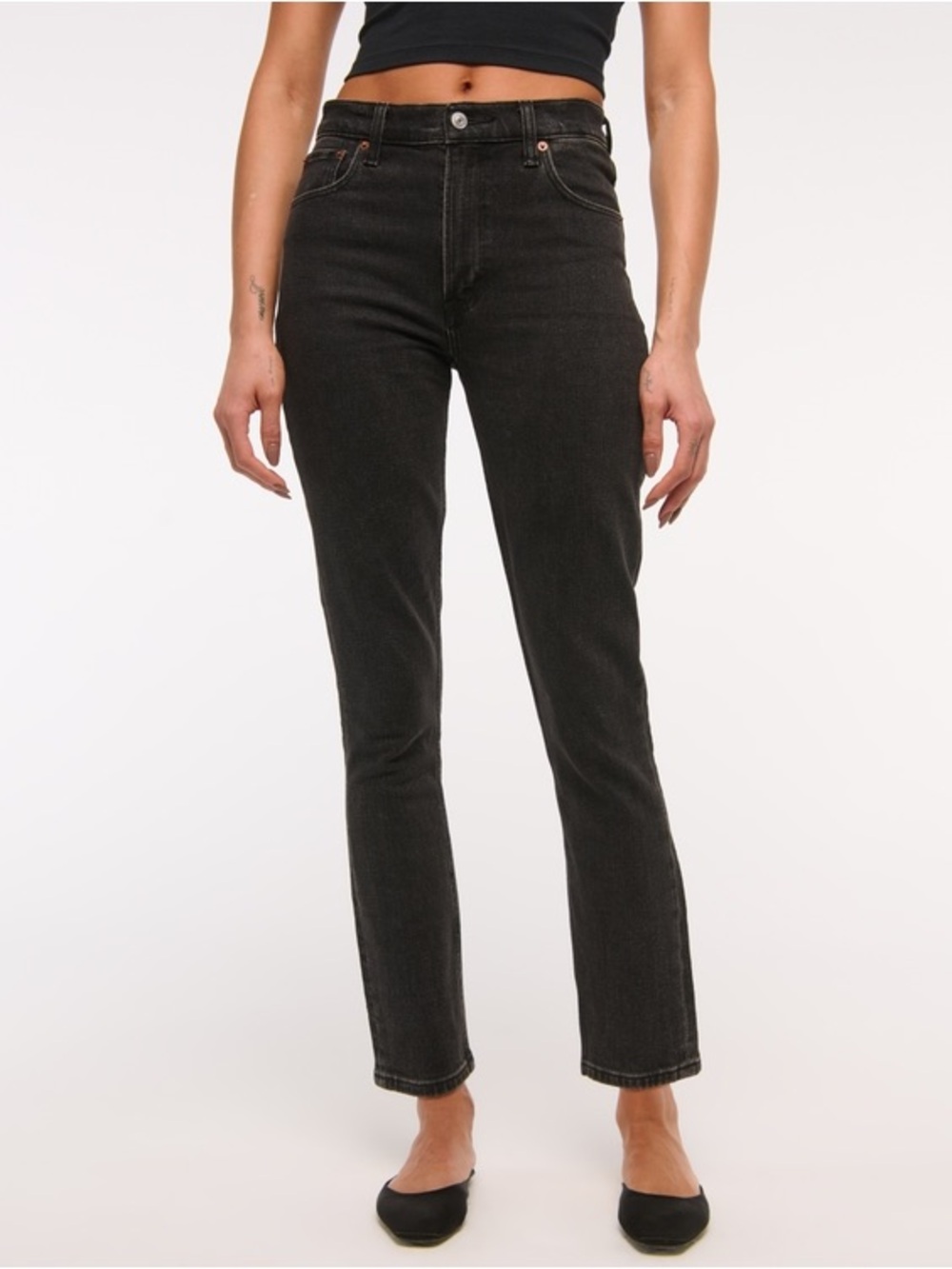 Abercrombie & Fitch Black Skinny Jeans — Stretch High-Rise